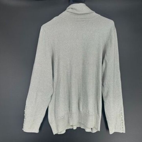 Lane Bryant Keyhole Sparkle Pullover Turtleneck Sweater in Gray PLUS sz 18 20 - Picture 6 of 6